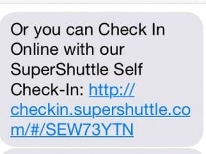 SuperShuttle Self Check-In